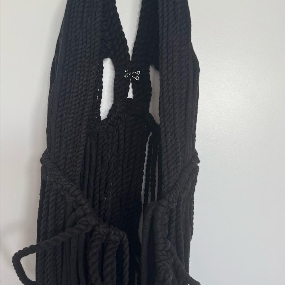 Black ROPE Halter Dress - Picture 10 of 11
